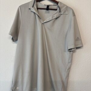 Adidas Performance Polo Shirt – Gray Pinstripe – Men’s M